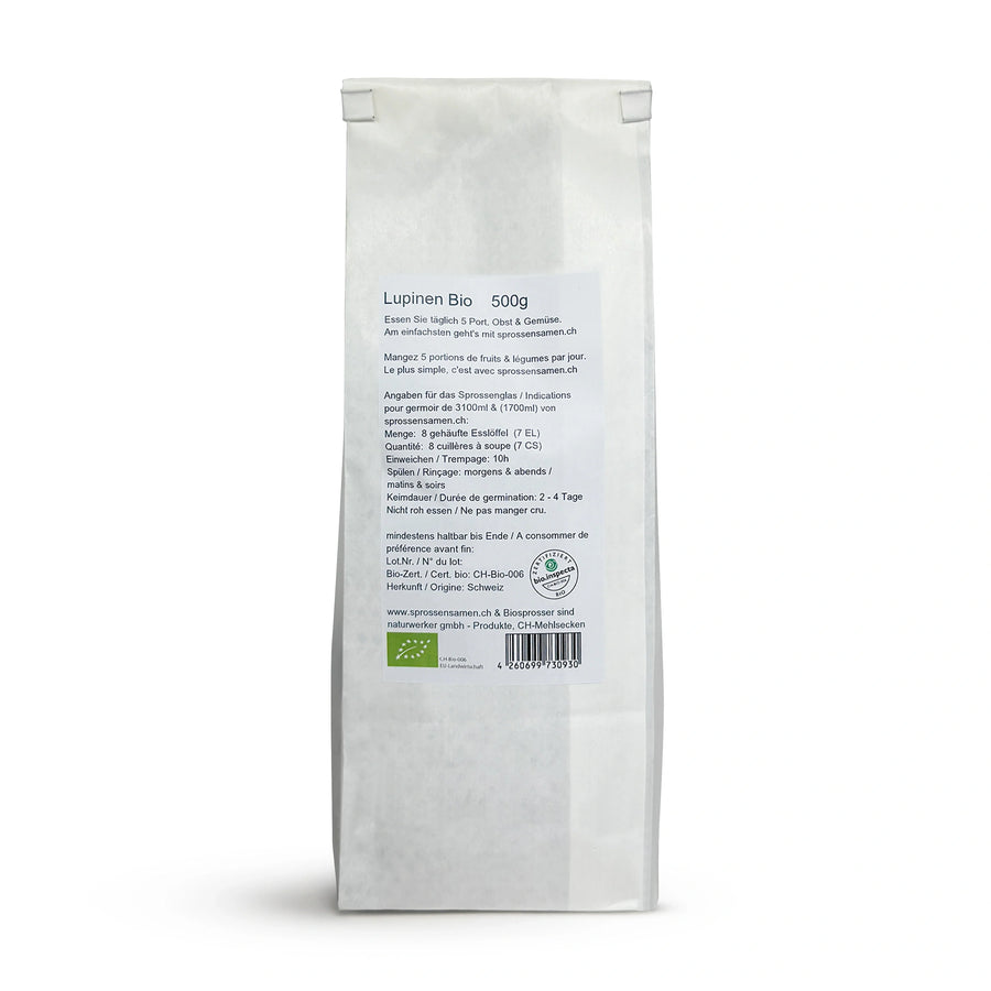 Graines germées de lupin doux biologique 500 g