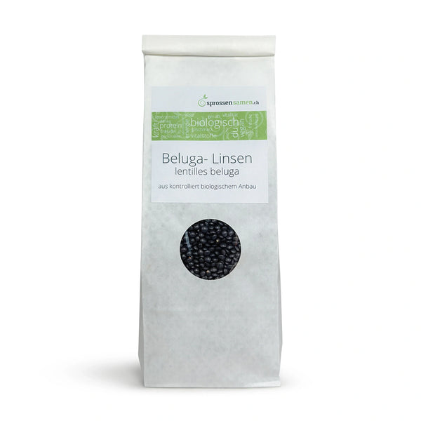 Graines germées de lentilles Beluga biologiques 500 g