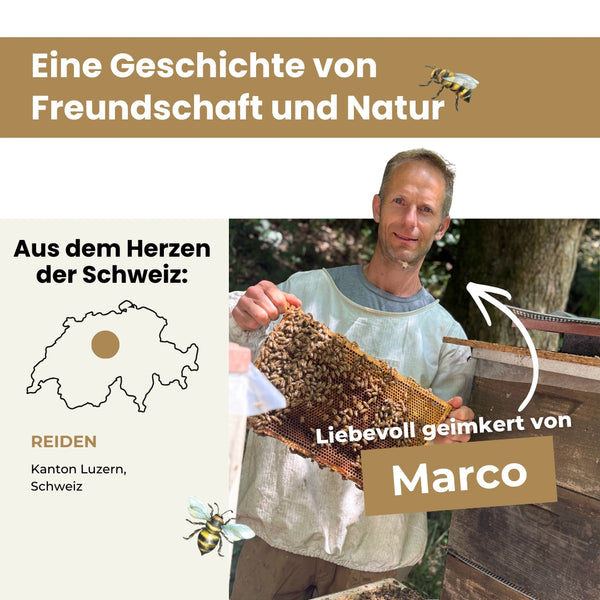 Schweizer Blütenhonig in Rohhonig-Qualität 500g