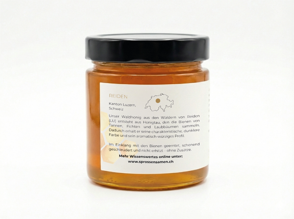 Schweizer Waldhonig in Rohhonig-Qualität 500g