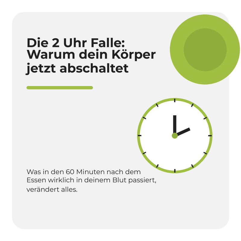 Infografik: Die 2 Uhr Falle – Warum dein Körper jetzt abschaltet