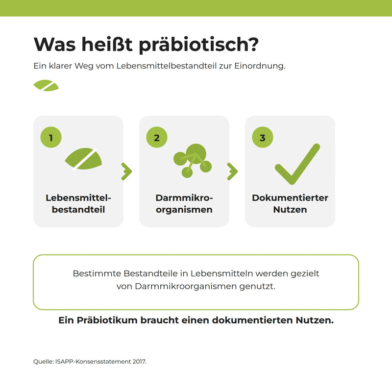 Infografik: Was präbiotisch bedeutet