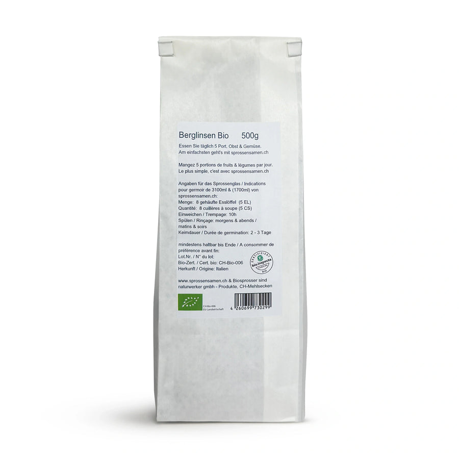 Berglinsen Sprossensamen Bio 500g