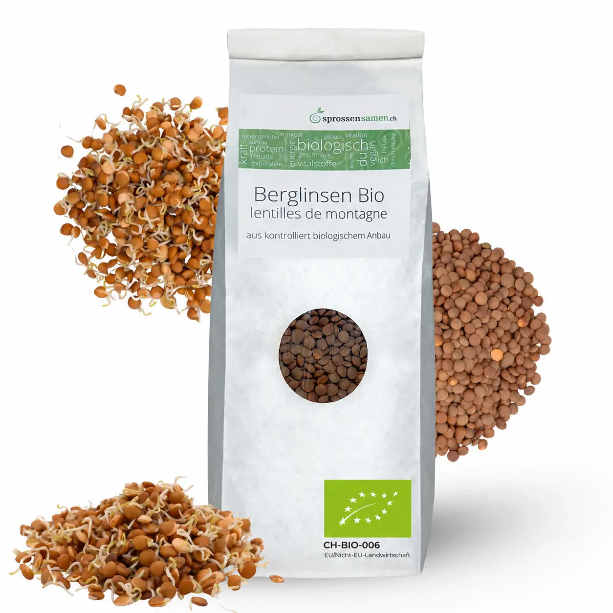 Berglinsen Sprossensamen Bio 500g